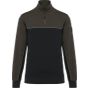 WK Designed To Work Sweat-shirt écoresponsable col zippé unisexe black/dark_grey