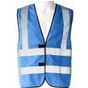 Korntex Gilet de sécurité avec 4 bandes réflechissantes blue