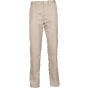 Henbury Ladies' 65/35 flat front chino stone