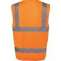 WK Designed To Work Gilet de sécurité haute visibilité recyclé avec zip unisexe hi_viz_orange