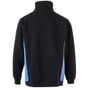 Velilla Sweat bicolore zippé black/sky_blue