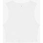 Bella Women's micro rib muscle crop tank solid_white_blend