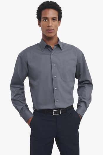 Image produit Chemise en Popeline Polyester/Coton classique manches longues homme