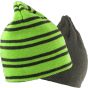 Result Team reversible beanie lime/grey/grey