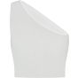 SF Clothing Women´s one shoulder top white