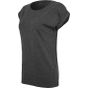 Build Your Brand Ladies Extended Shoulder Tee charcoal