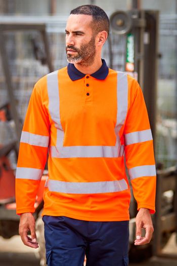 Image produit Polo manches longues à visibilité renforcée