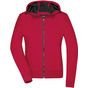 James&Nicholson Ladies´ Hooded Softshell Jacket red/black