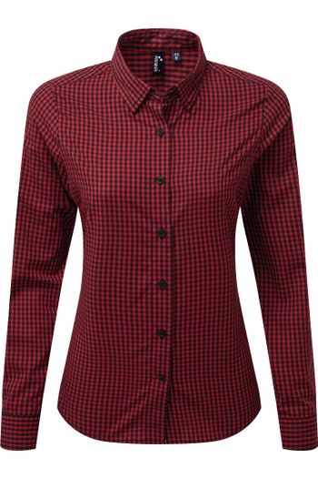 Image produit Chemisier à carreaux à manches longues pour femme Maxton