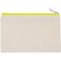 Kimood Pochette en coton canvas - petit modèle natural/fluorescent_yellow