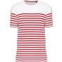 Kariban T-shirt marin col rond Bio homme white/red_stripe