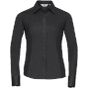 Russell Chemise en Popeline Polyester Coton cintrée manches longues femme black
