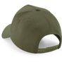 Beechfield Casquette à 5 panneaux avec patch amovible military_green