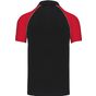 Kariban Polo Baseball black/l.g/red
