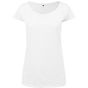 Build Your Brand Ladies Wideneck Tee white