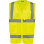 WK Designed To Work Veste softshell de sécurité recyclée avec manches détachables unisexe hi_viz_yellow/navy