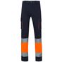 Velilla Pantalon multipoches bicolore haute visibilité navy/fluo_orange