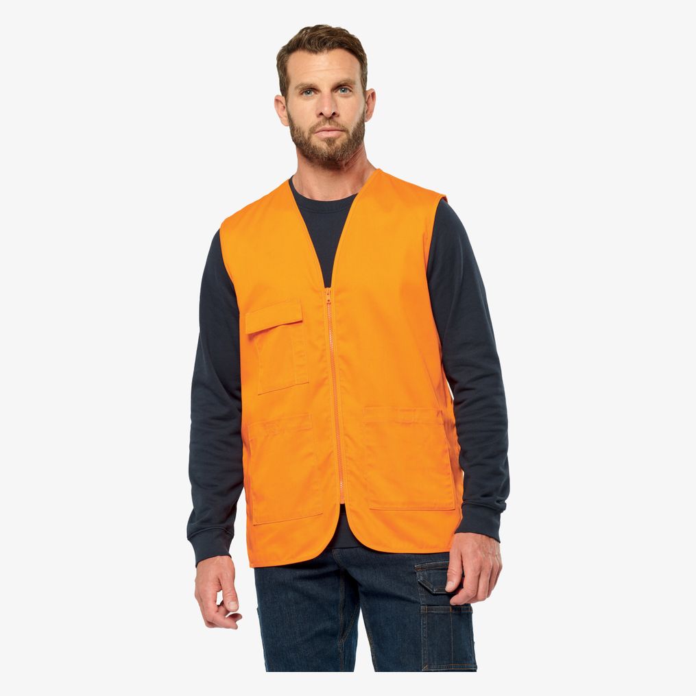 Gilet polycoton multipoches unisexe WK Designed To Work