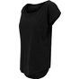 Build Your Brand Ladies Long Slub Tee black