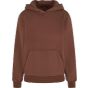 Build Your Brand Ladies Fluffy Hoody Chocolate brown