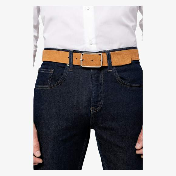 Ceinture cuir  velours homme Kariban Premium