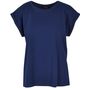 Build Your Brand Ladies Extended Shoulder Tee light_navy