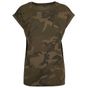 Build Your Brand Ladies Camo Extended Shoulder Camo Tee olive_camo