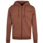 Build Your Brand Heavy Zip Hoody bark
