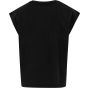 Build Your Brand Vintage Cropped Heavy Sleeveless Tee black