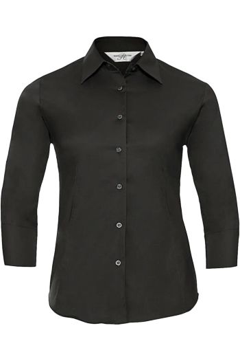 Image produit Chemise stretch ajustée manches ¾ femme