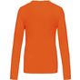 kariban T-shirt col V manches longues femme orange