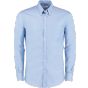 Kustom Kit Slim Fit Workwear Oxford Shirt Long Sleeve Light blue