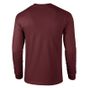 Gildan Adult T-Shirt Ultra-cotton Long Sleeve marron
