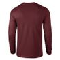 Gildan Adult T-Shirt Ultra-cotton Long Sleeve maroon