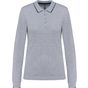 Kariban Polo maille piquée manches longues femme oxford_grey/navy/white