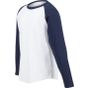 SF Clothing Kids´ long sleeved baseball T white/oxford_navy