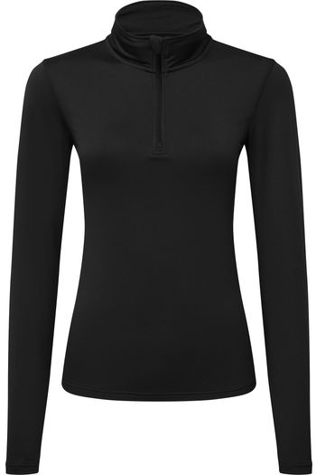 Image produit Top femme en tissu gratté recyclé à ¼ de zip et à manches longues Tridri®