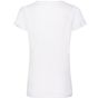 fruit of the loom Valueweight V-Neck T Lady-Fit blanc