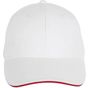 K-up Casquette en coton biologique à sandwich contrasté - 6 panneaux white/hibiscus_red