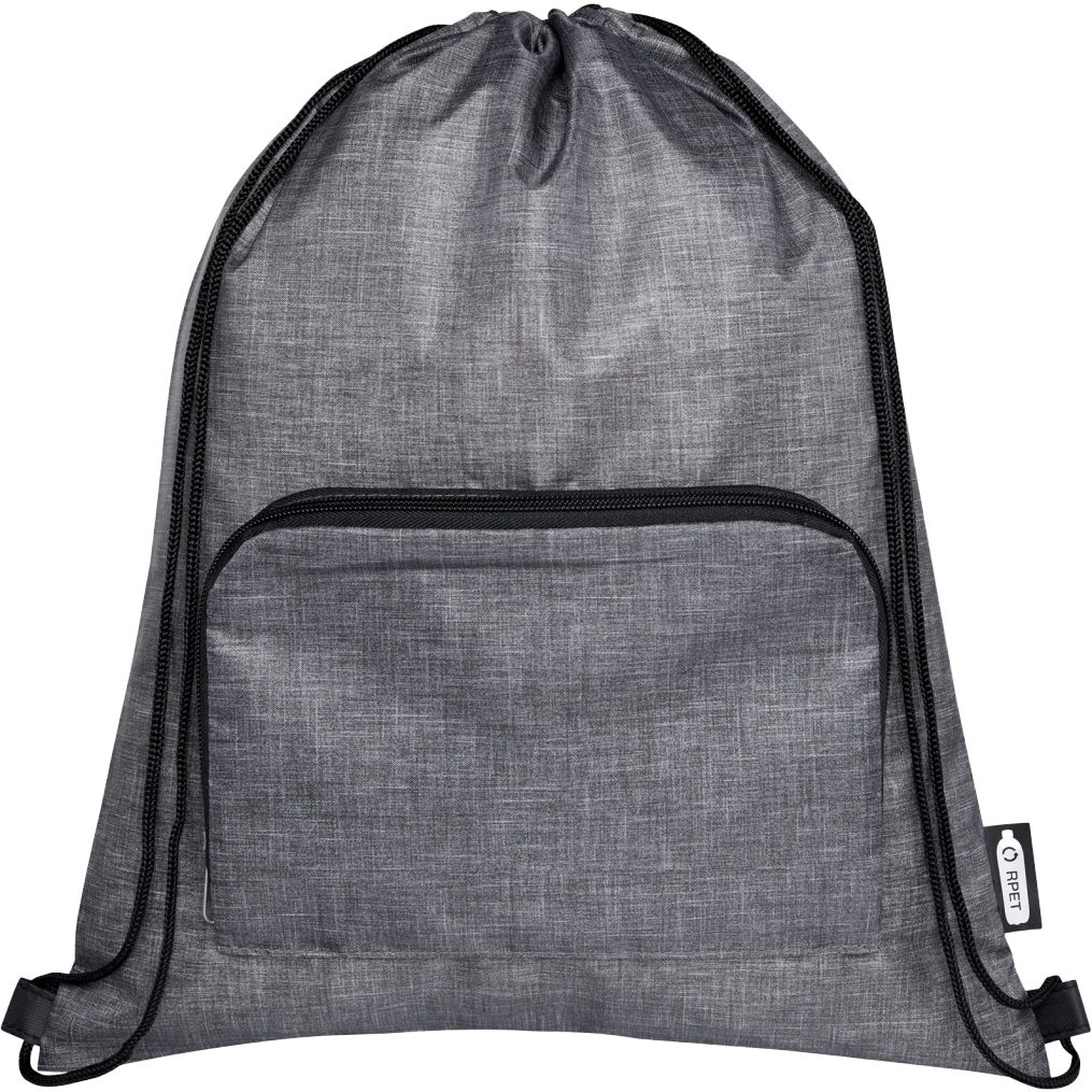 Sac pliable 7L recyclé avec cordon de serrage Ash Unbranded