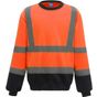 Yoko Sweat-shirt haute visibilité col rond hi_vis_orange/navy