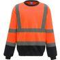 yoko Sweat-shirt haute visibilité col rond hi_vis_orange/navy