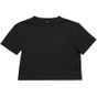 Build Your Brand Girls Cropped Jersey Tee black