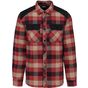 Red/dark beige checked/black