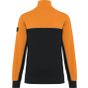 WK Designed To Work Sweat-shirt écoresponsable col zippé unisexe black/orange