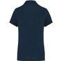 WK Designed To Work Polo Day To Day contrasté manches courtes femme navy/fluorescent_yellow