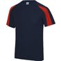 AWDis Just Cool Contrast cool T french_navy/fire_red