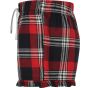 SF Clothing Women´s tartan frill lounge shorts red_navy_check