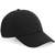 Beechfield Casquette à 6 panneaux en coton biologique black