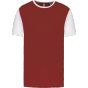 ProAct Maillot manches courtes bicolore unisexe garnet/white